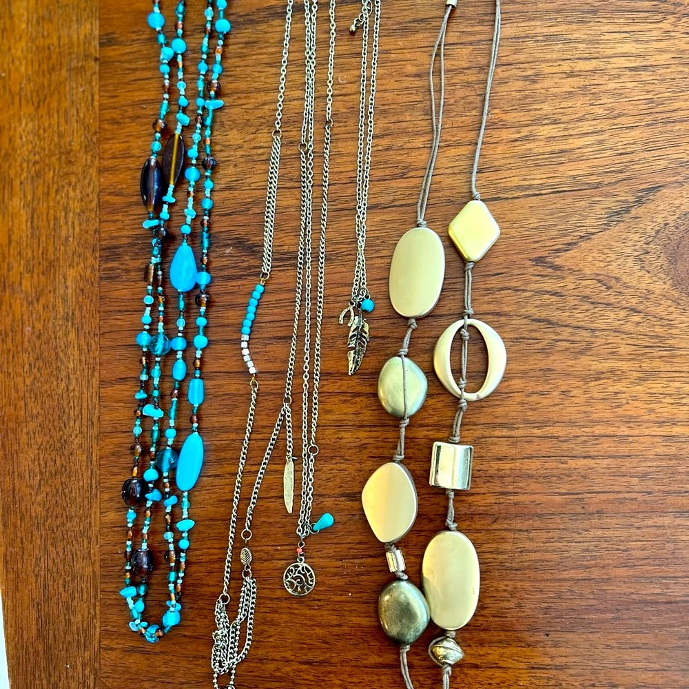 Bohemian Blue and Brown Statement Necklace